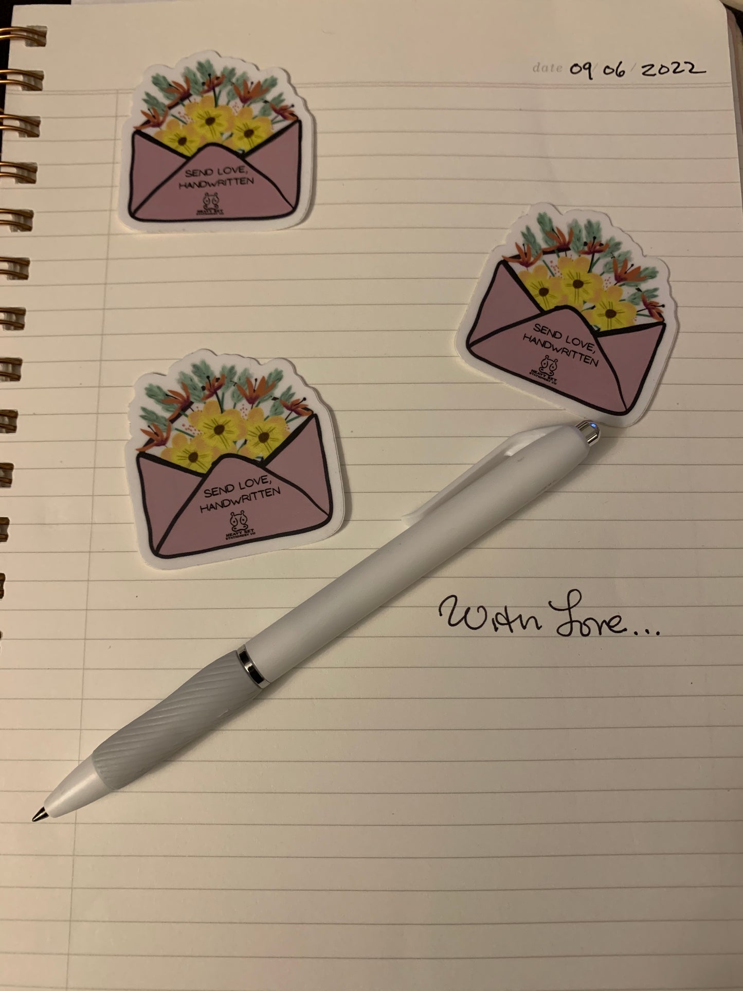 “Send Love, Handwritten” Sticker