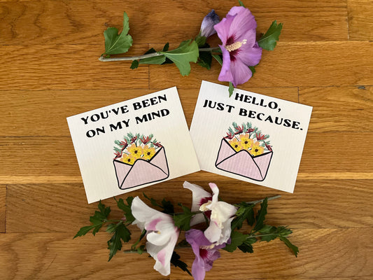 Send Love, Just Because Post Card Pair