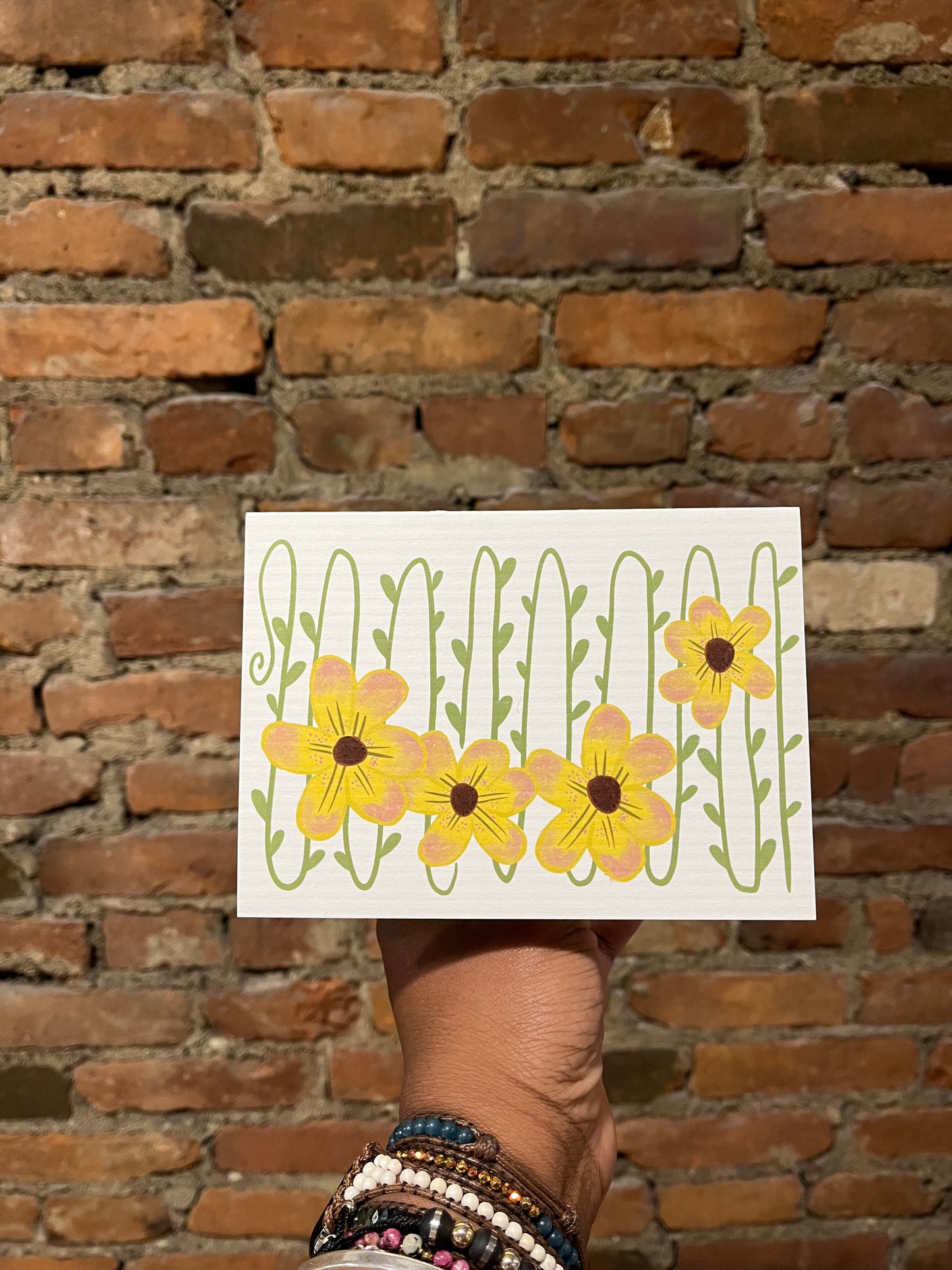“Sunny Yellows” Note Card
